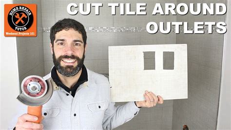 how to cut around a round electric box with tile|how to cut tiles around outlets.